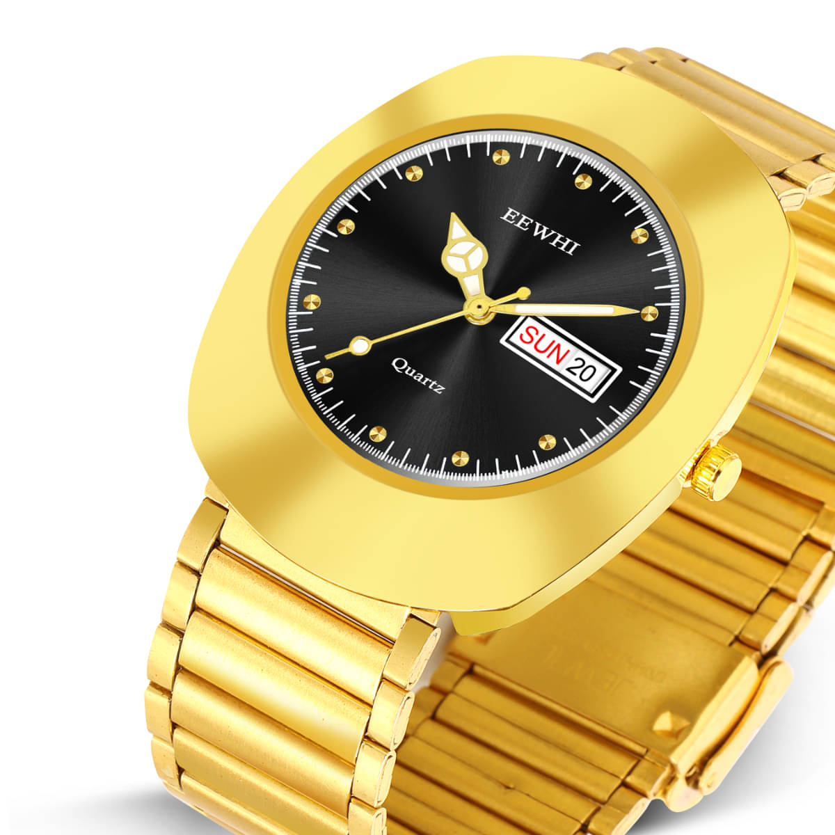     			EEWHI Gold Stainless Steel Analog Men's Watch