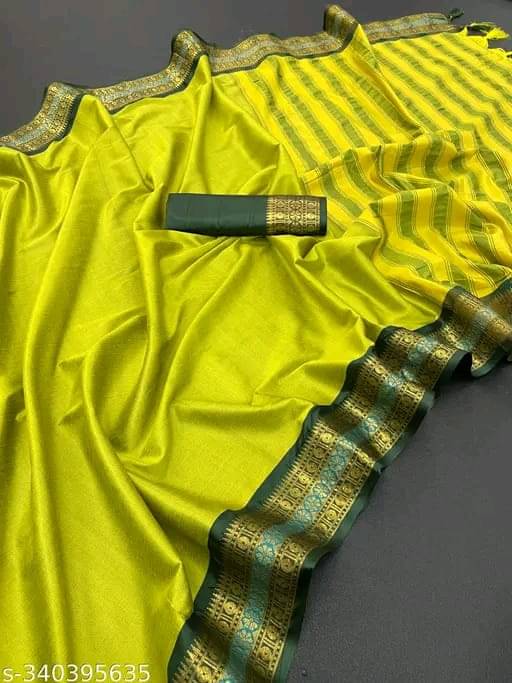 Kalpana Creation Cotton Silk Woven Saree With Unstitched Blouse Piece ( Yellow ) Kalpana Creation Cotton Silk Woven Saree With Unstitched Blouse Piece ( Yellow )