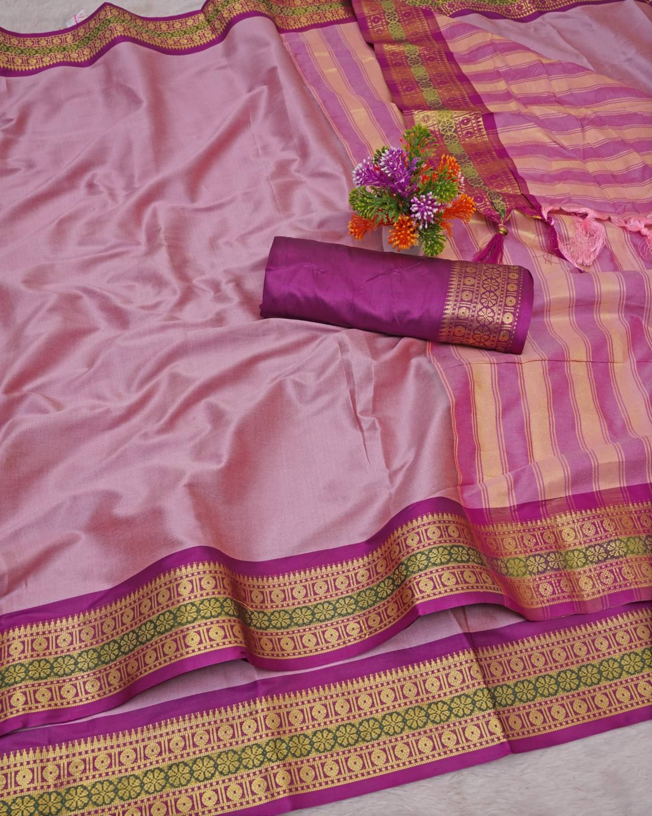 Kalpana Creation Cotton Silk Woven Saree With Unstitched Blouse Piece ( Pink )     			Kalpana Creation Cotton Silk Woven Saree With Unstitched Blouse Piece ( Pink )