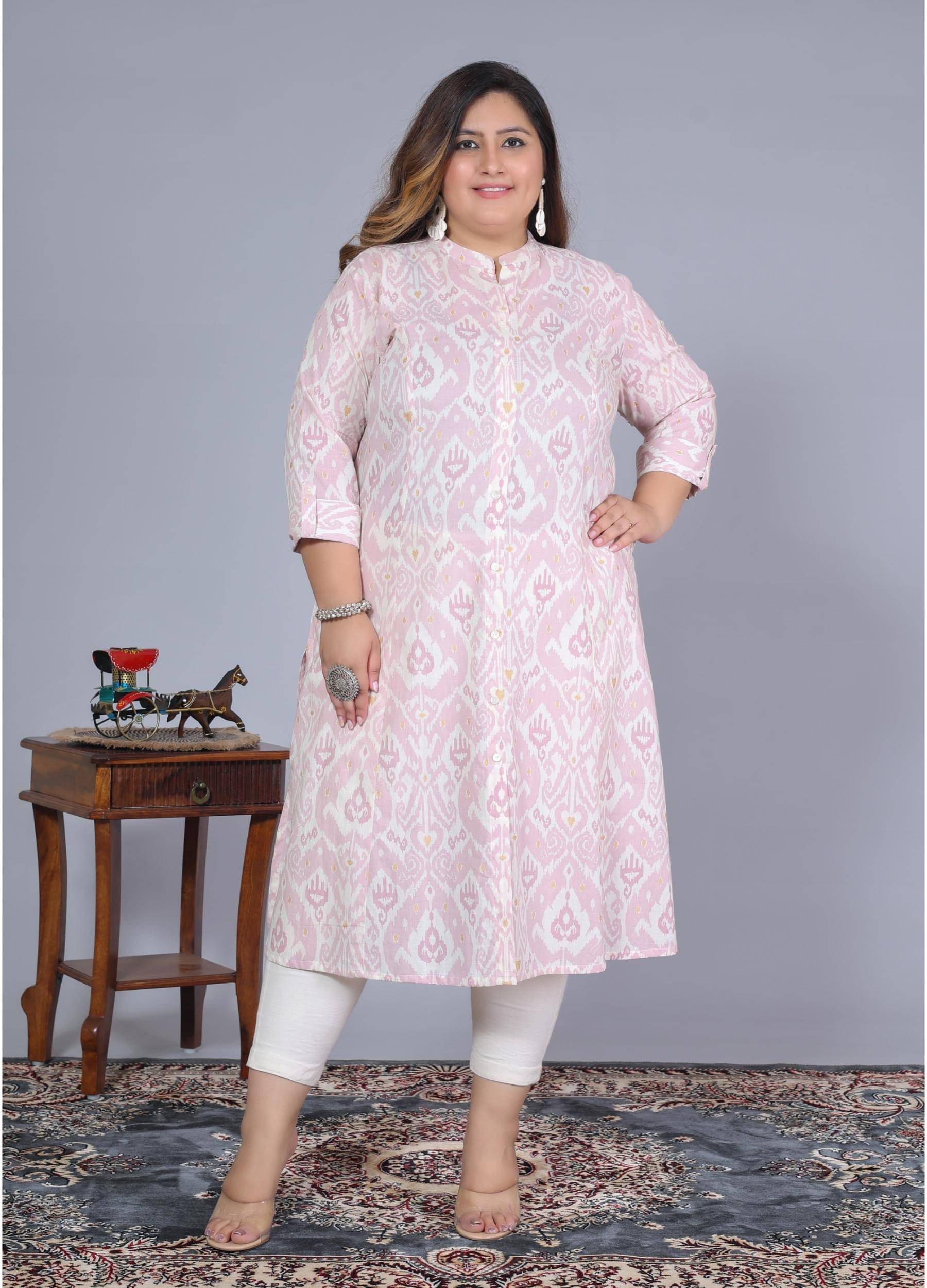     			Label Flavia Women Cotton Printed Straight Kurti ( Purple )