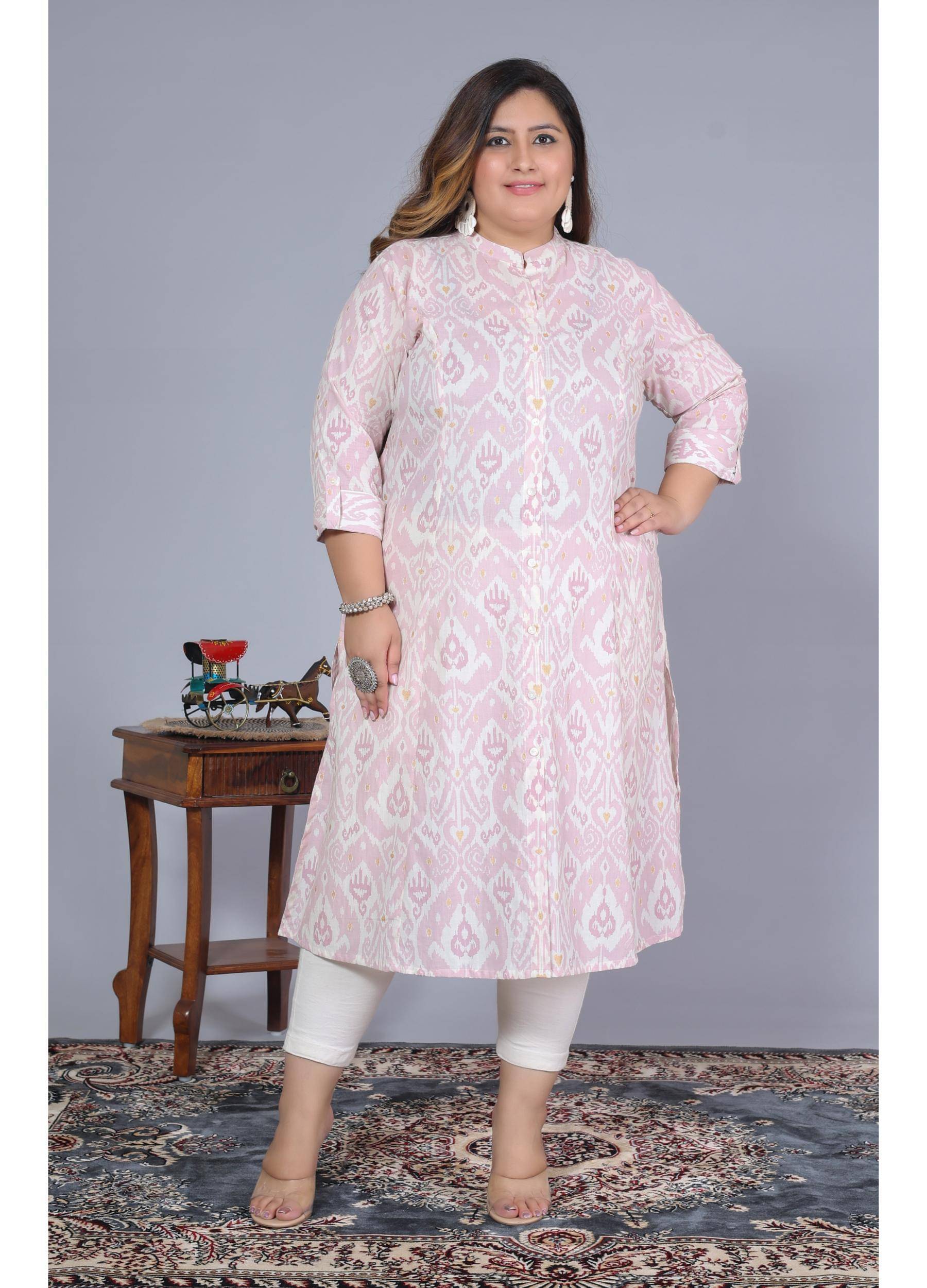     			Label Flavia Women Cotton Printed Straight Kurti ( Purple )