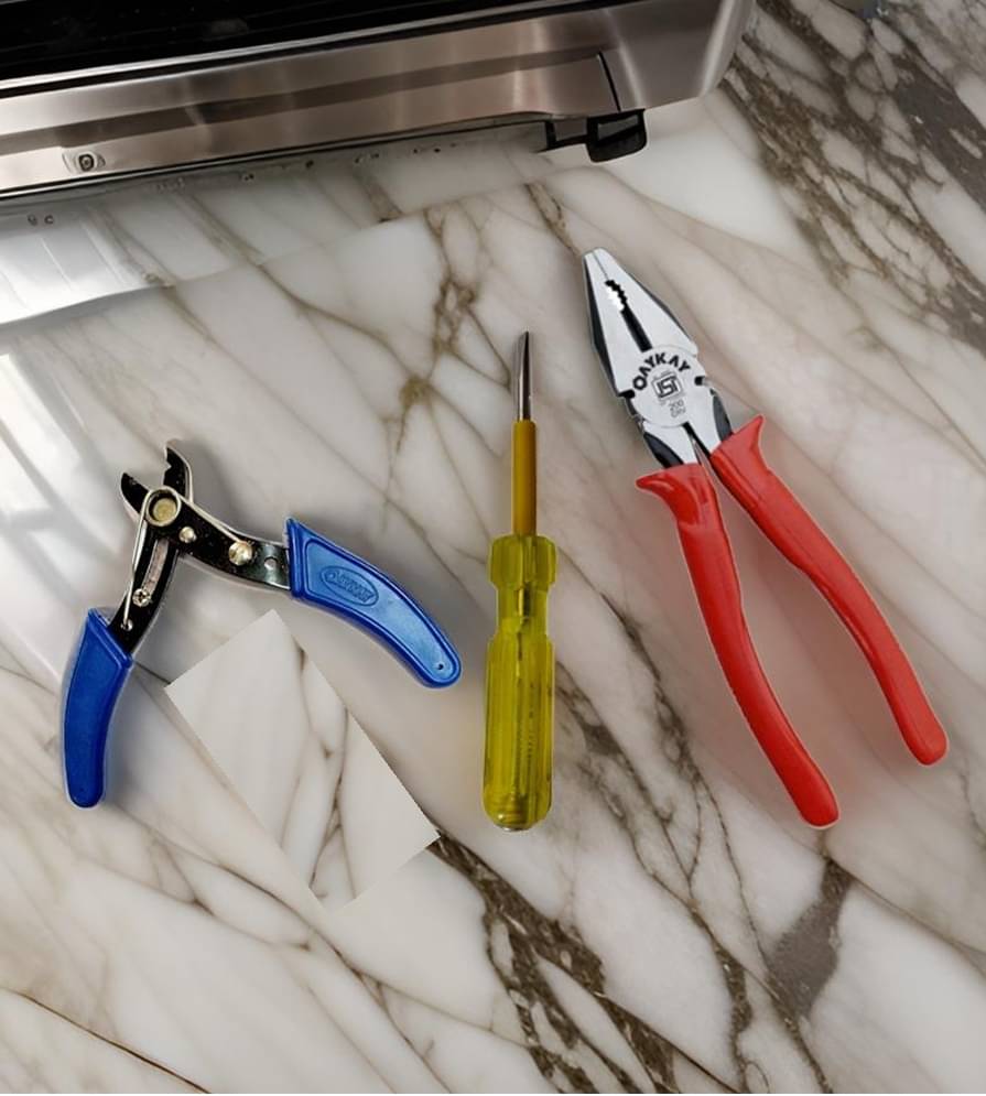     			OayKay Tools 3Pc Hand Tool Kit (Plier 8inch 200mm",Wire Cutter,Tester,Screwdriver)