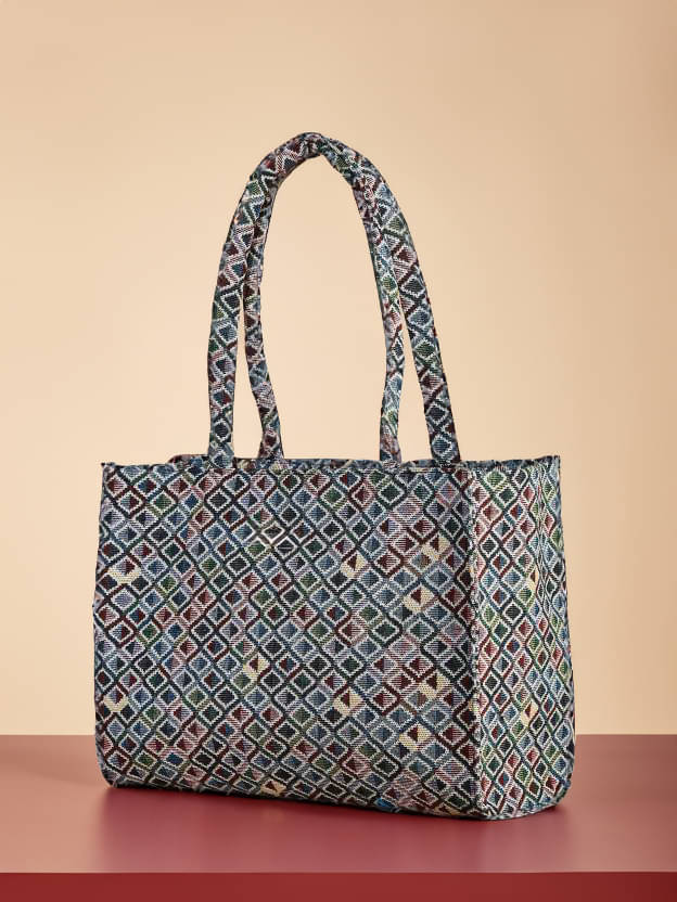     			Pearluxis Shoulder Bag Jute Set of 1 ( Multicolor )