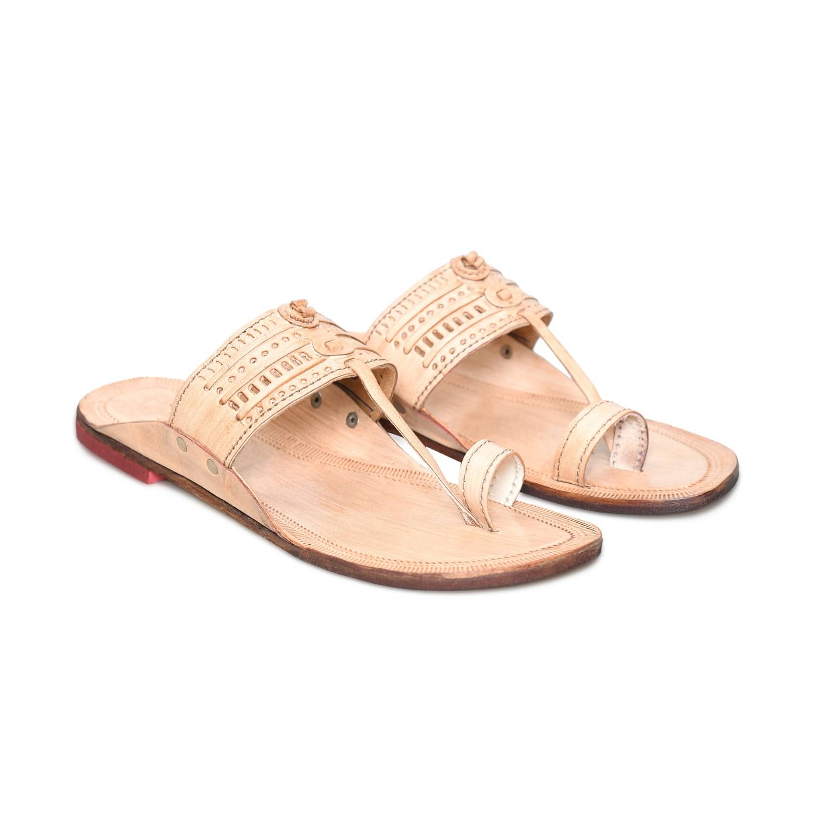    			STEPFOX Beige Men's Kolhapuris