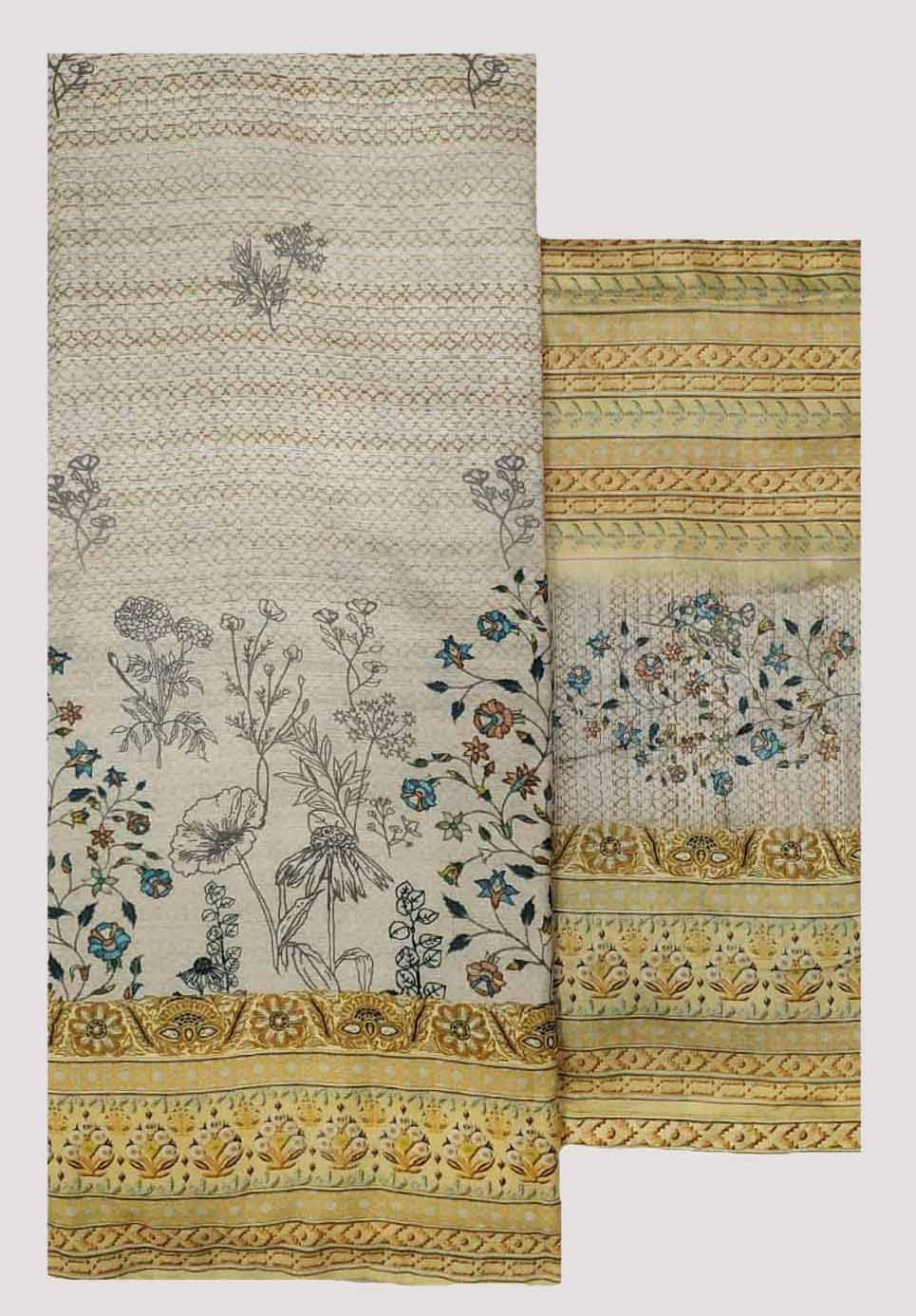     			Soul Essence Unstitched Woollen Printed Dress Material - Yellow ( Pack of 1 )