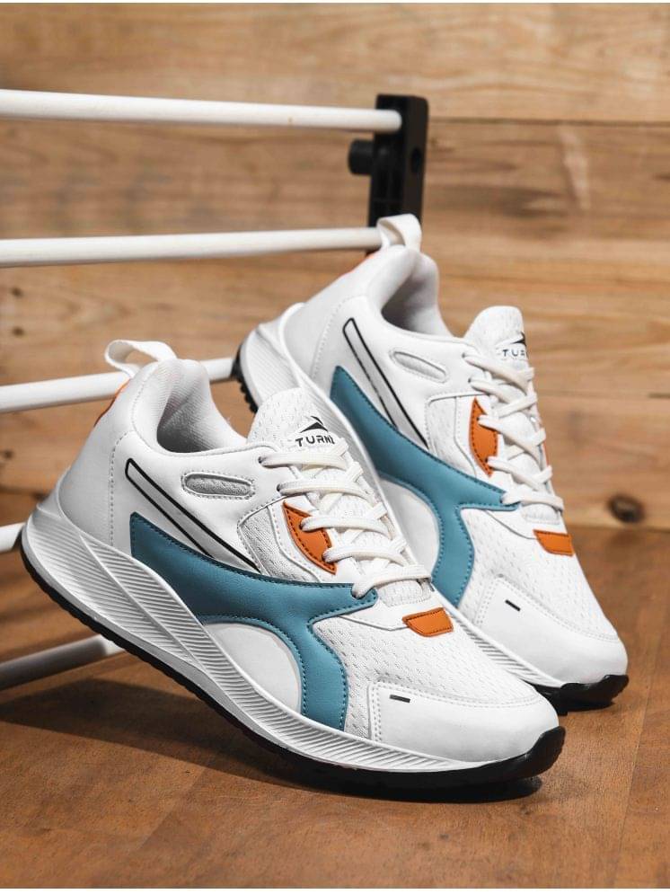 TurnX Hulk_White-Orng Orange Men's Sports Running Shoes TurnX Hulk_White-Orng Orange Men's Sports Running Shoes