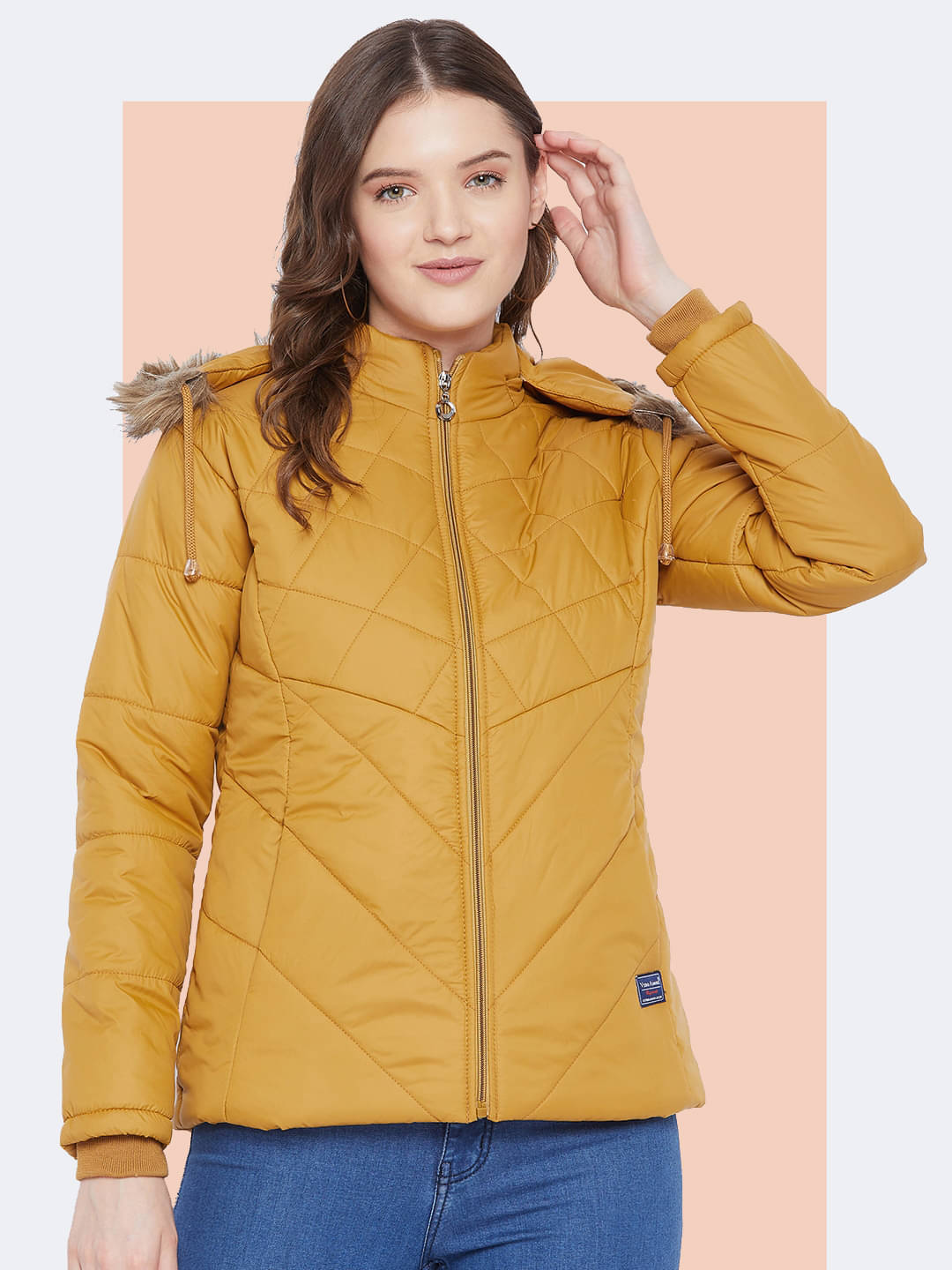 VERO AMORE - Polyester Yellow Parka Jackets VERO AMORE - Polyester Yellow Parka Jackets