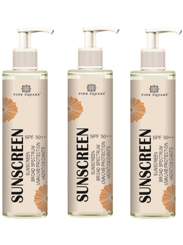     			pink square SPF 50 Sunscreen Lotion For All Skin Type ( Pack of 3 )