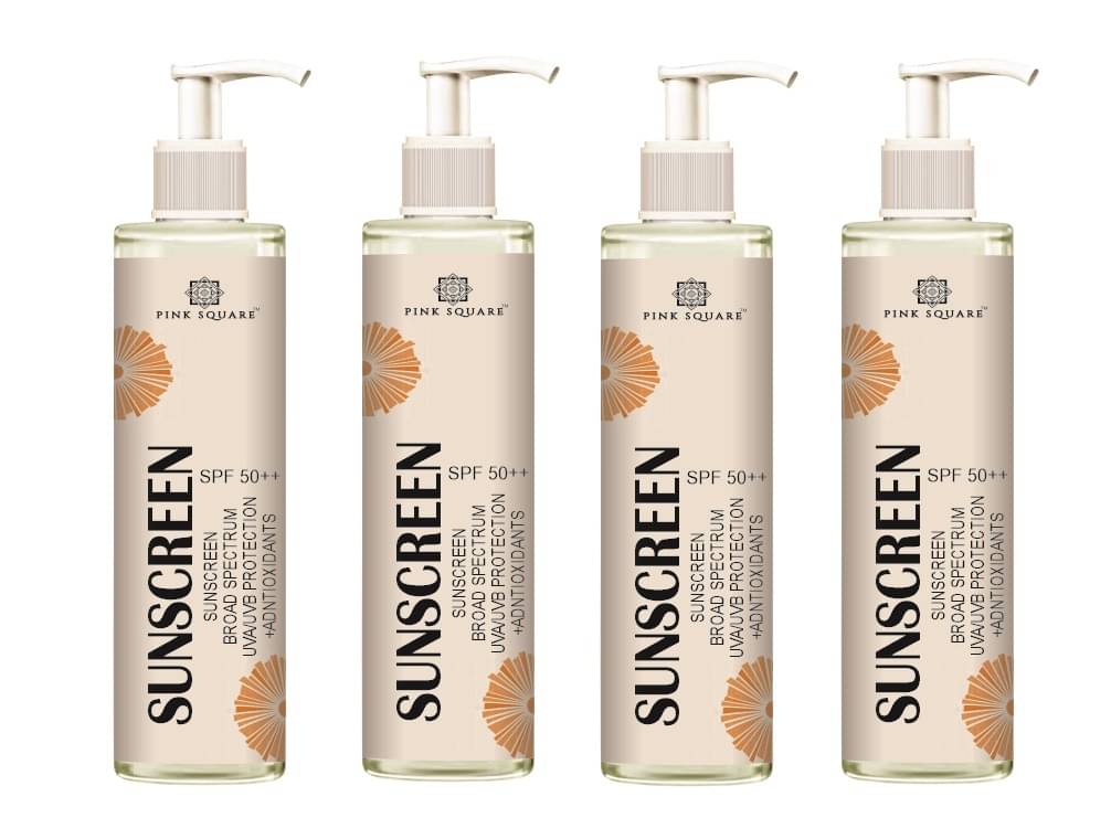    			pink square SPF 50 Sunscreen Lotion For All Skin Type ( Pack of 4 )