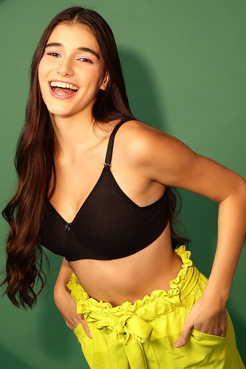     			Clovia Cotton Lightly Padded Women's T-Shirt Bra ( Black ) BR1662P13