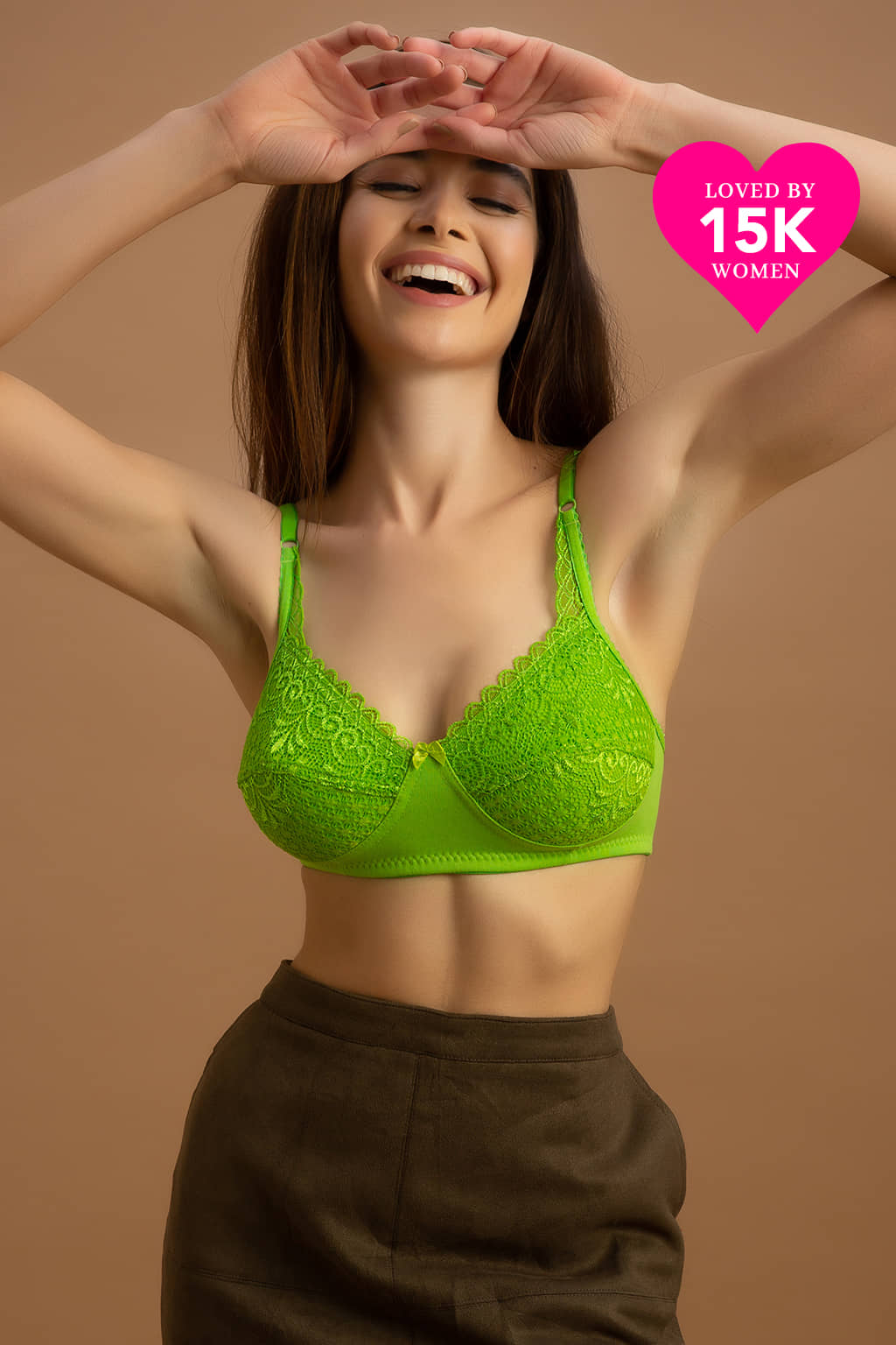 Clovia Cotton Non Padded Women's Everyday Bra ( Green ) BR0228A11