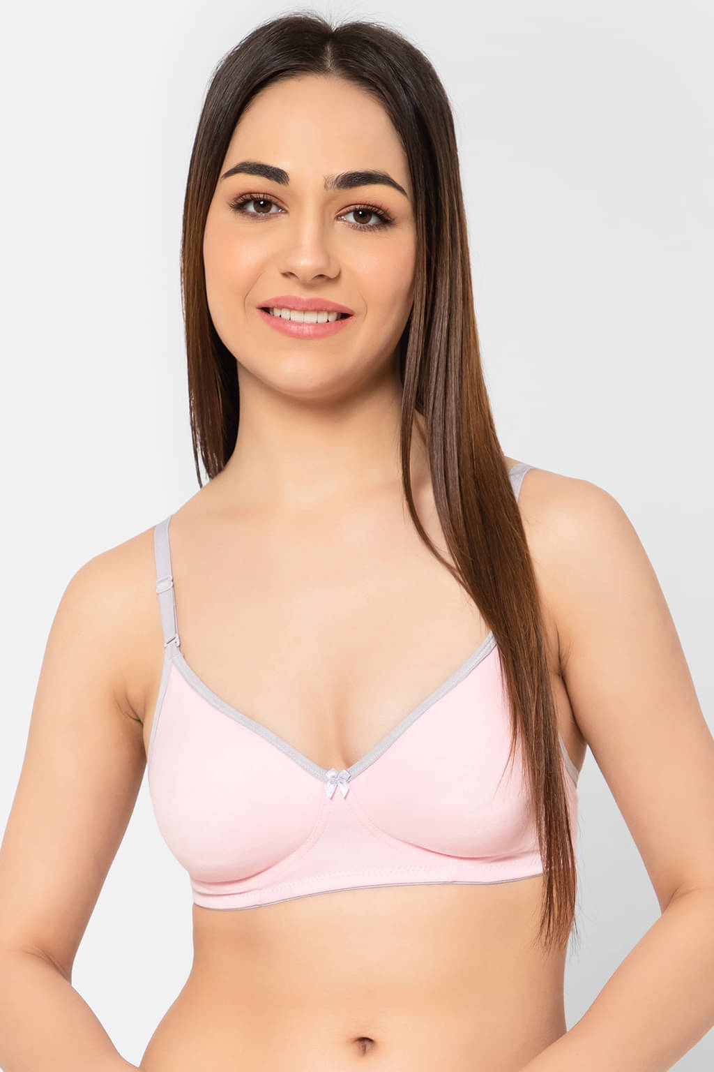 Clovia Cotton Lightly Padded Women's T-Shirt Bra ( Pink ) BR1722A22 Clovia Cotton Lightly Padded Women's T-Shirt Bra ( Pink ) BR1722A22