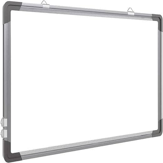 Eclet Non Magnetic 1x1 Feet Double Sided White Board and Chalk Board Front Side Whiteboard Marker Surface and Back Side Chalkboard Surface
