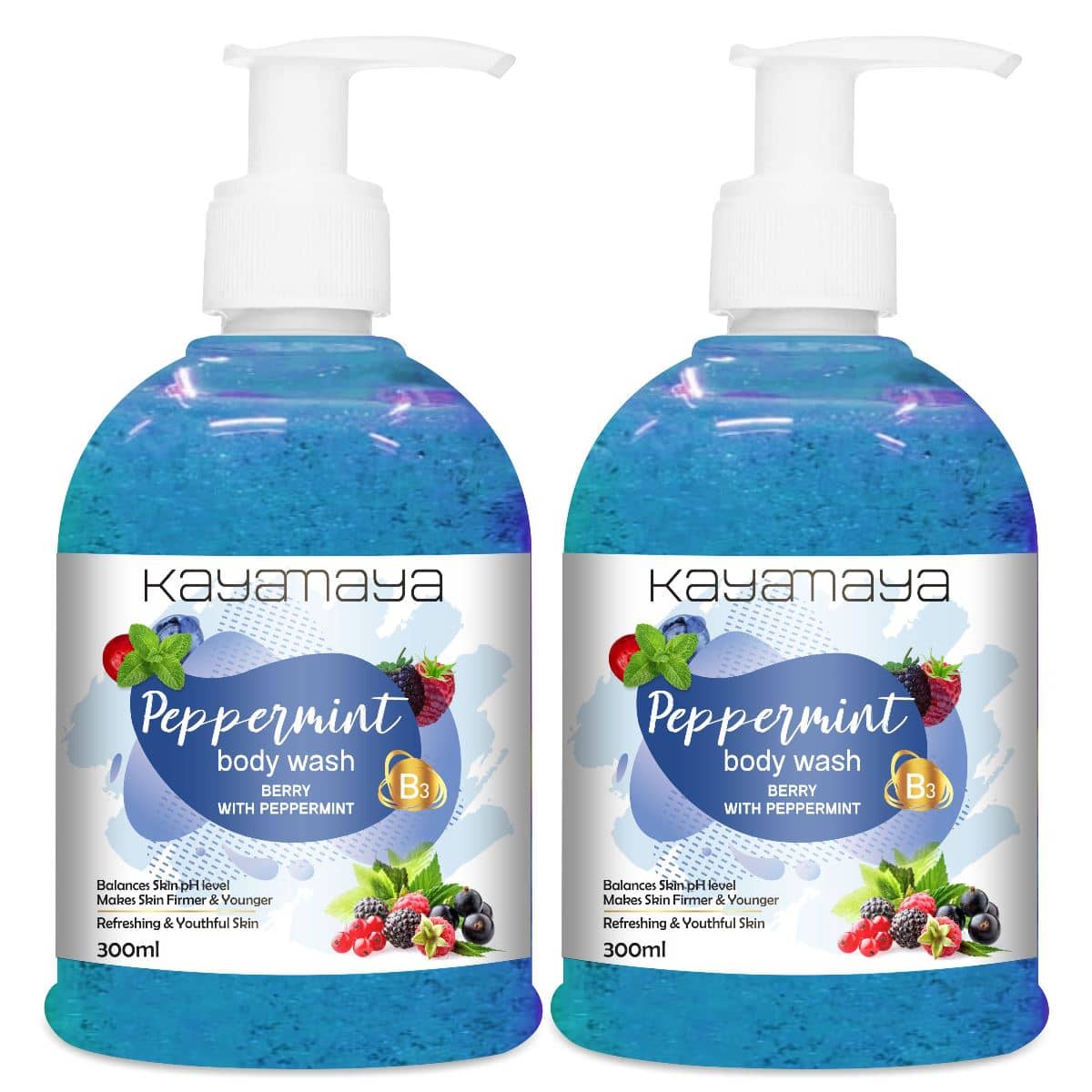 Peppermint Body Wash for Refreshing & Youthful Skin - Pack of 2