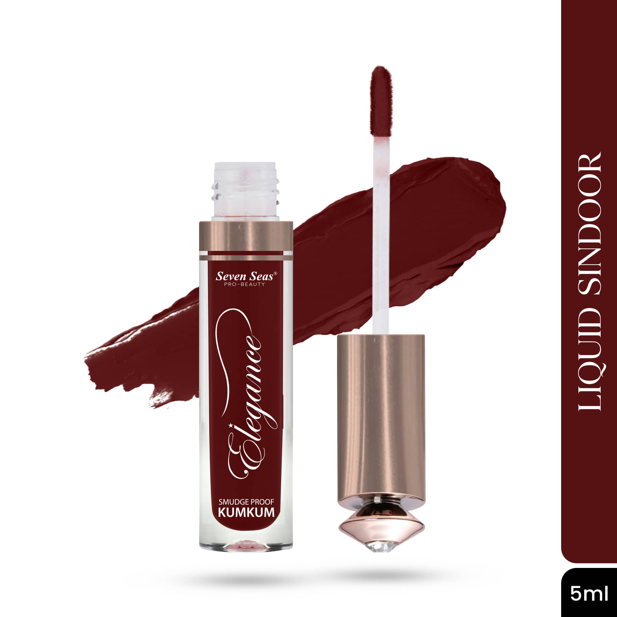 Seven Seas Long Lasting , Waterproof , Smudgeproof Tradition Sindoor(Maroon)