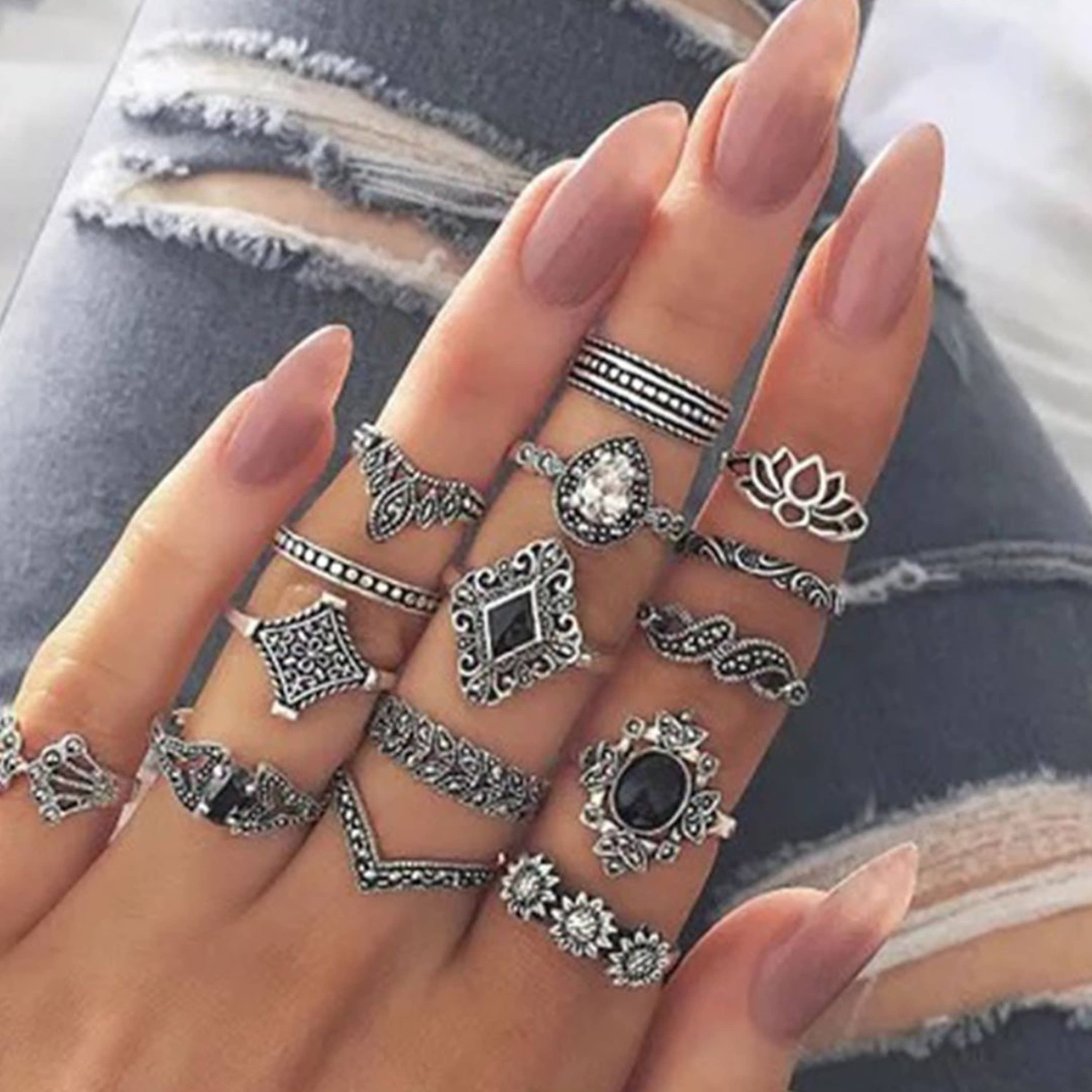 Thrillz Silver Rings ( Pack of 15 )