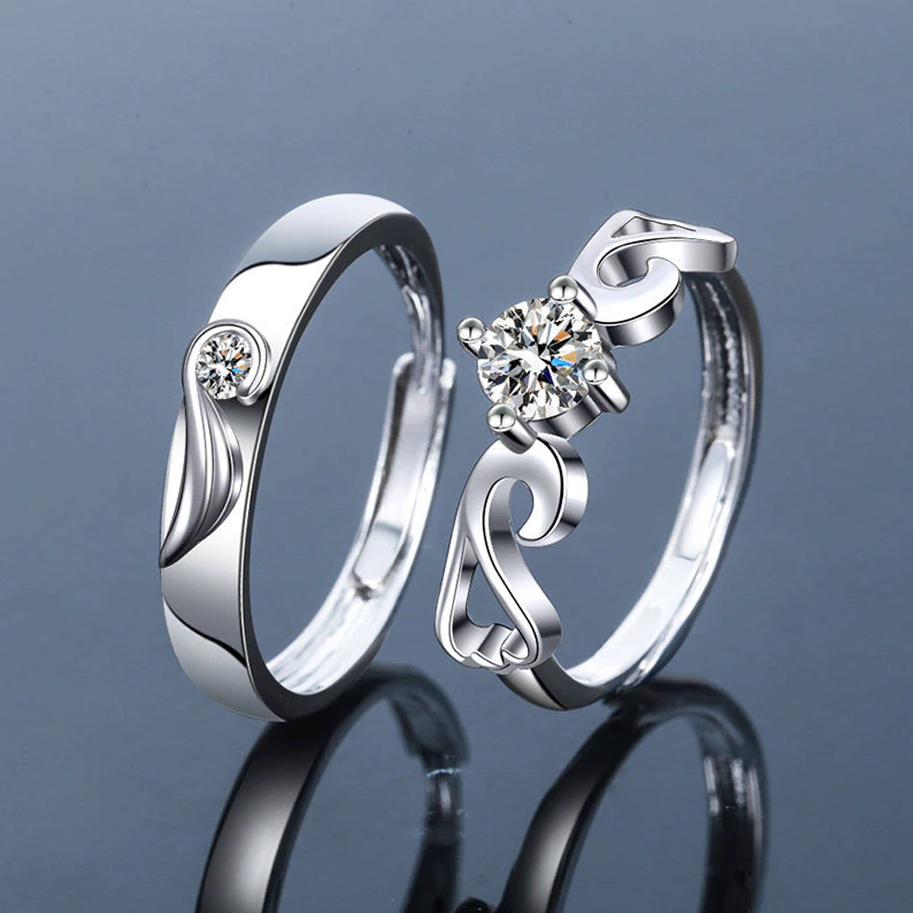 Thrillz Silver Rings ( Pack of 2 )