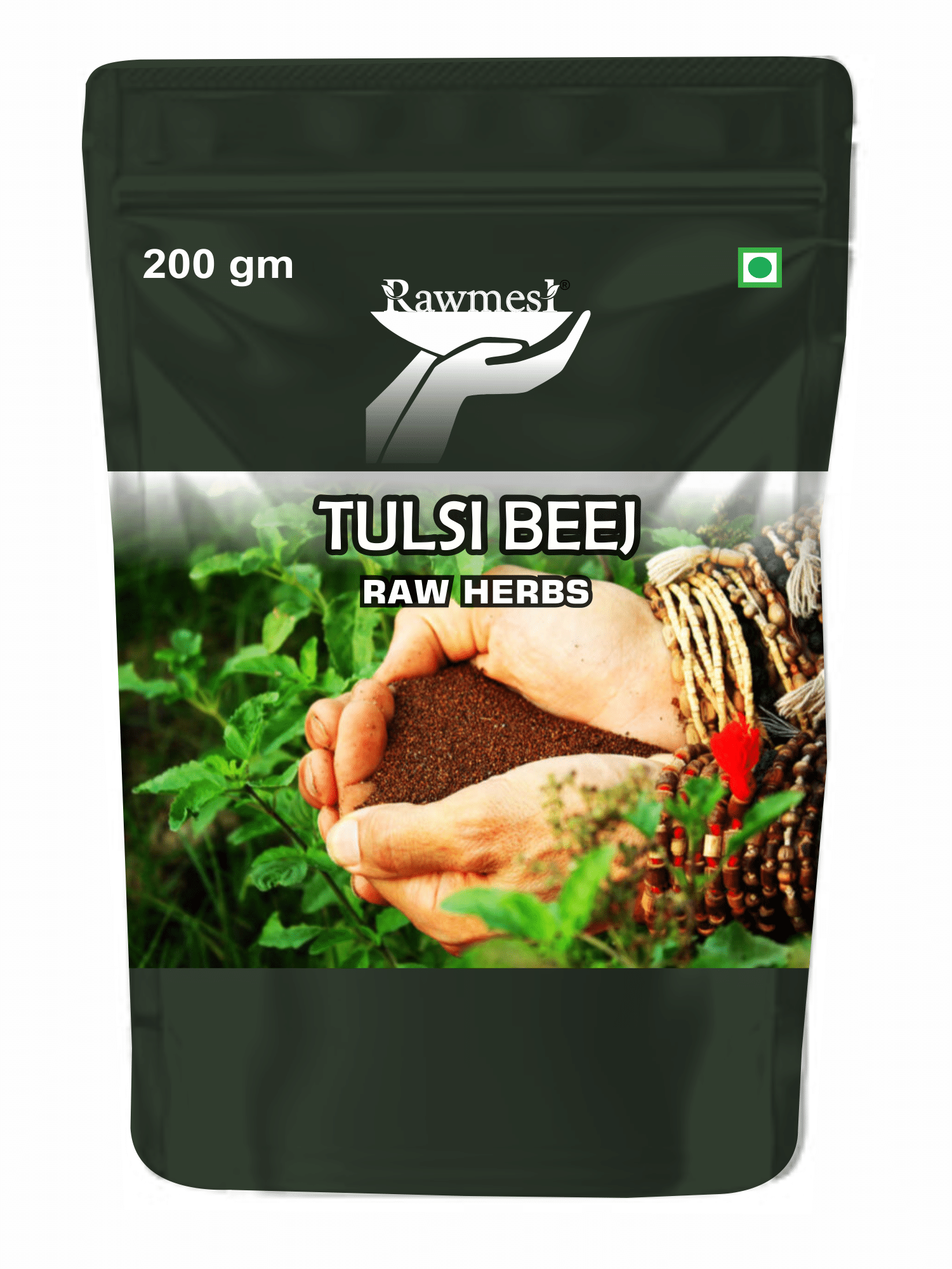     			Rawmest Tulsi Beej [Basil Seeds] Raw Herb 200 Gm Pack of 1