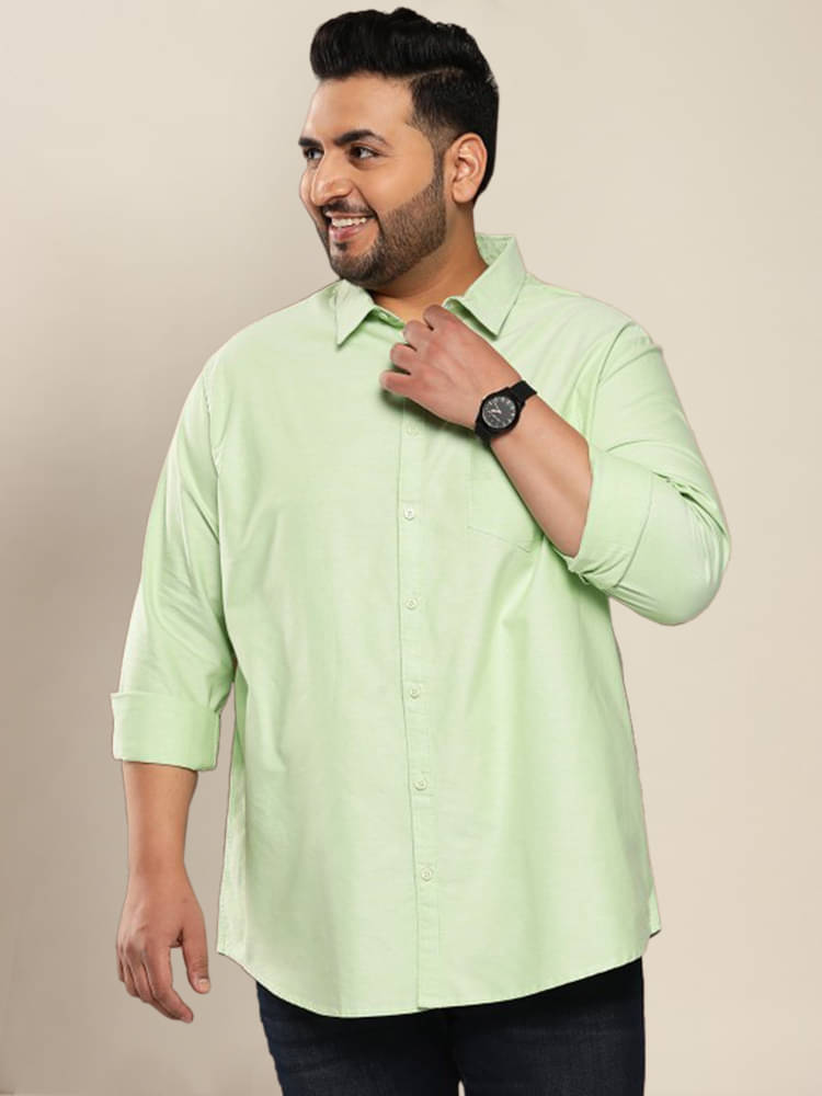     			ADWYN PETER 100% Cotton Regular Fit Solids Full Sleeves Men's Casual Shirt - Green ( Pack of 1 )