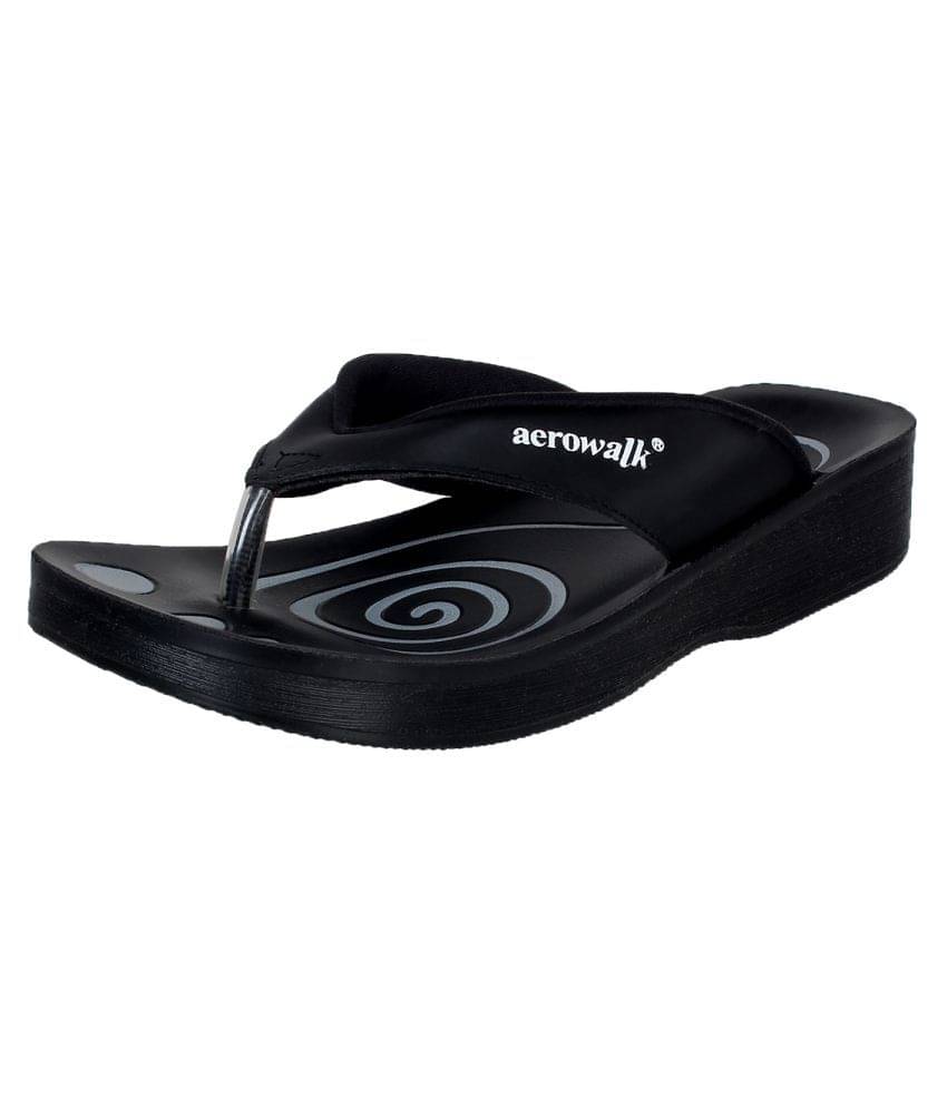     			Aerowalk Black Women's Flats