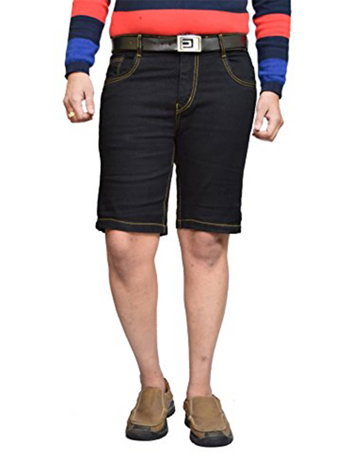     			American Noti Black Denim Men's Shorts ( Pack of 1 )