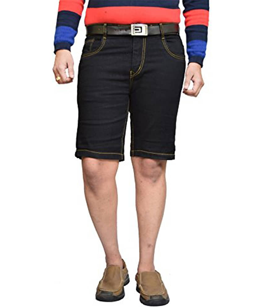 American Noti Black Denim Men's Shorts ( Pack of 1 ) - Shorts | Buy online on ZillyBuy