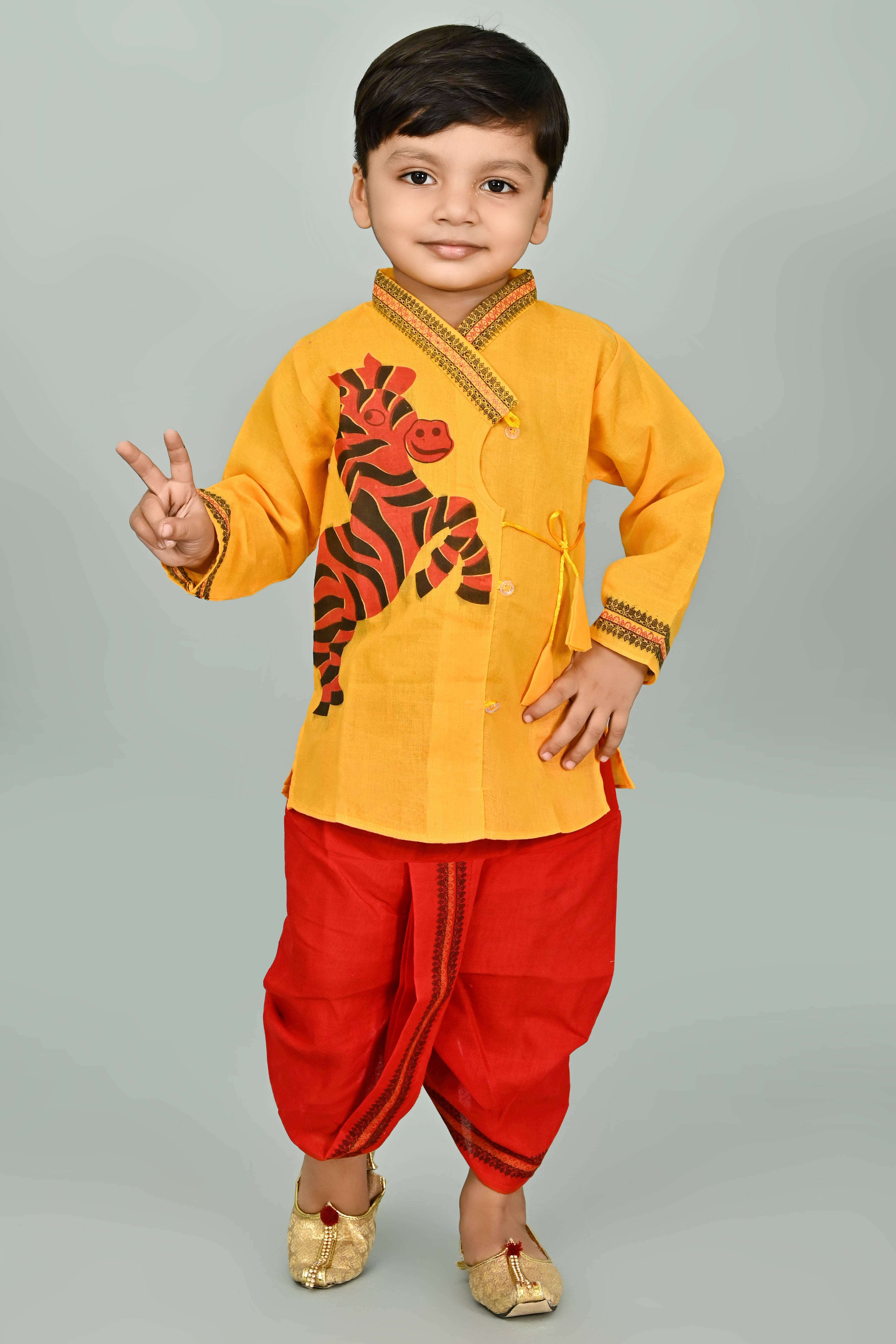     			BACCHA GANG Pack of 1 Boys Cotton Blend ( Yellow )