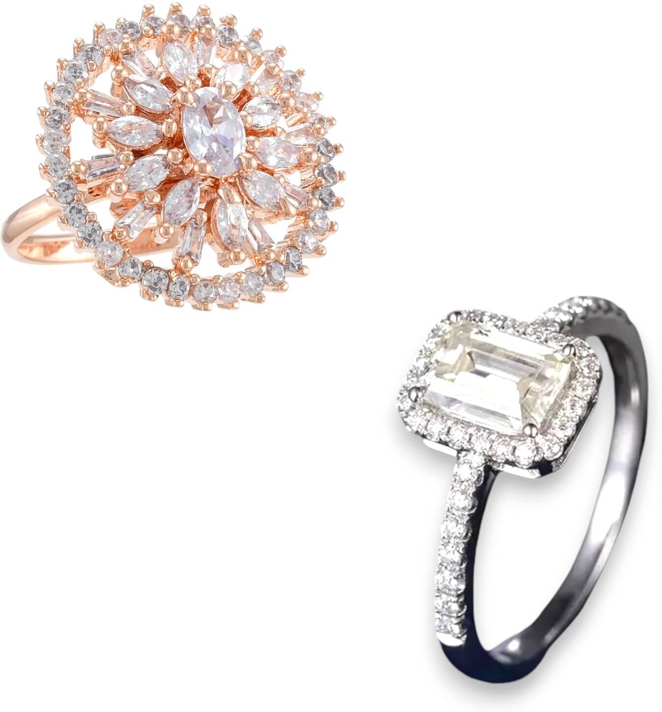 Charms Multicolor Rings Combo ( Pack of 2 ) Charms Multicolor Rings Combo ( Pack of 2 )