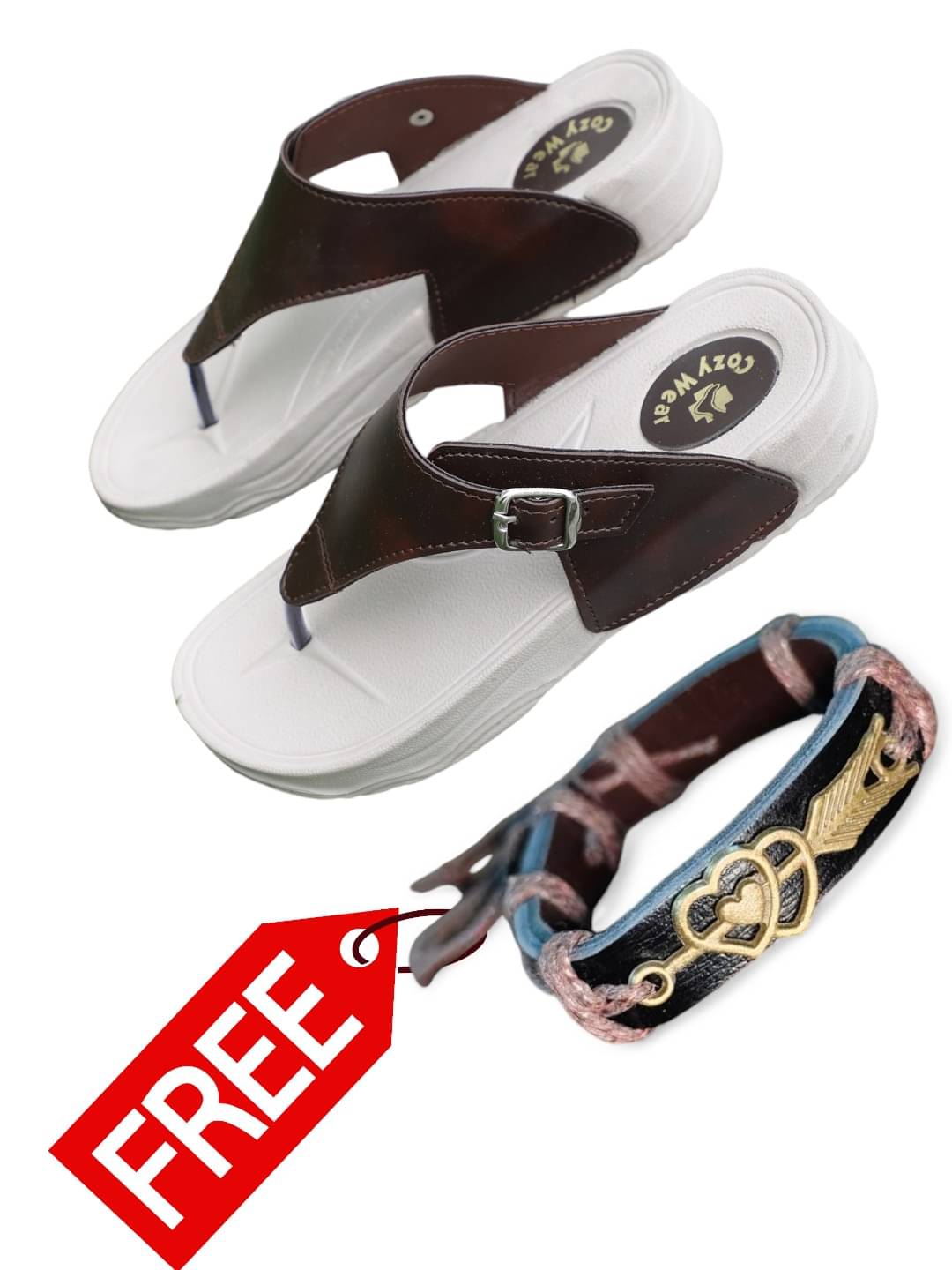     			Cozy Wear Brown Women's Thong Flip Flop