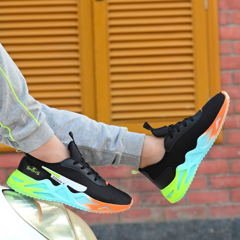 Densu Densu Stylish Casual Sneakers For Men Black Men's Sneakers     			Densu Densu Stylish Casual Sneakers For Men Black Men's Sneakers
