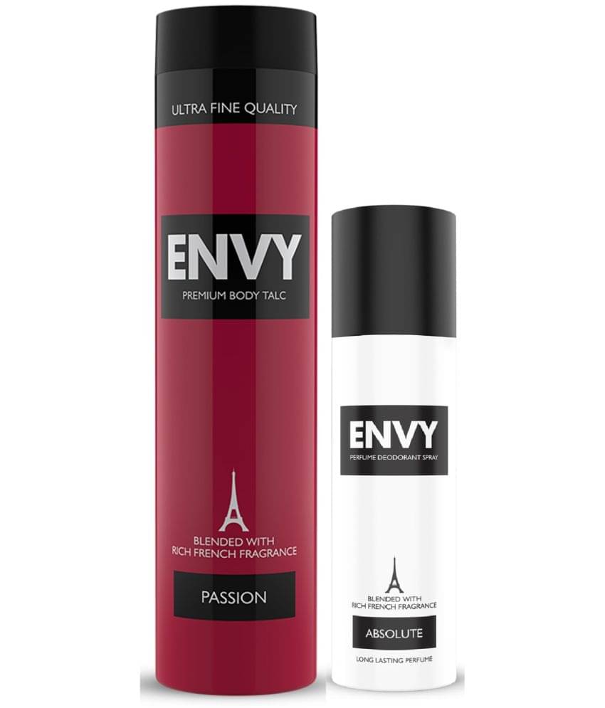     			Envy Passion Talc & Absolute  Deodorant Spray for Men 420 ml ( Pack of 2 )