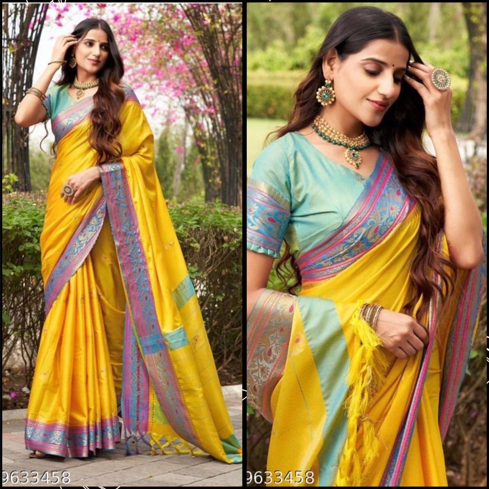 Kalpana Creation Cotton Silk Woven Saree With Unstitched Blouse Piece ( Yellow ) Kalpana Creation Cotton Silk Woven Saree With Unstitched Blouse Piece ( Yellow )