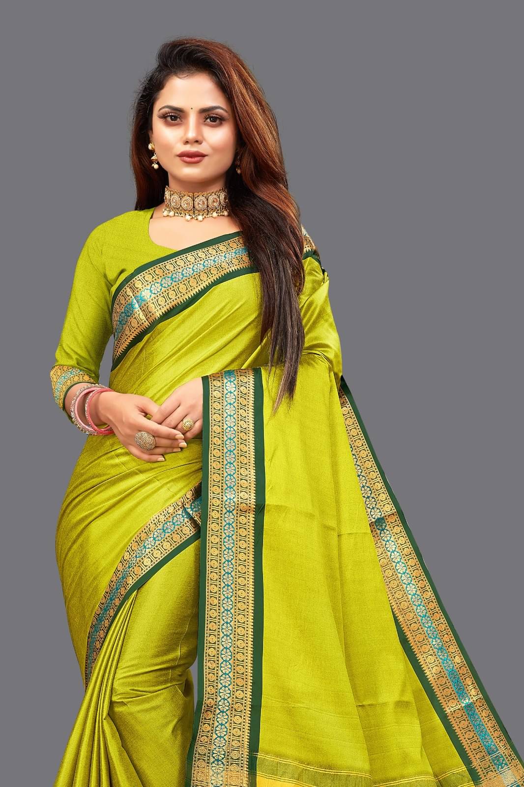 Kalpana Creation Cotton Silk Woven Saree With Unstitched Blouse Piece ( Yellow ) Kalpana Creation Cotton Silk Woven Saree With Unstitched Blouse Piece ( Yellow )