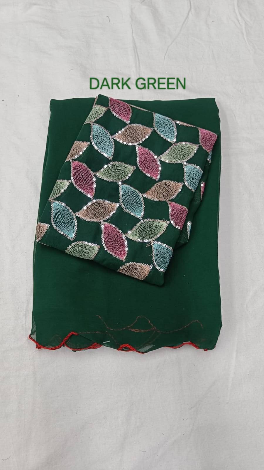 Kalpana Creation Georgette Solid Saree With Unstitched Blouse Piece ( Rama ) Kalpana Creation Georgette Solid Saree With Unstitched Blouse Piece ( Rama )