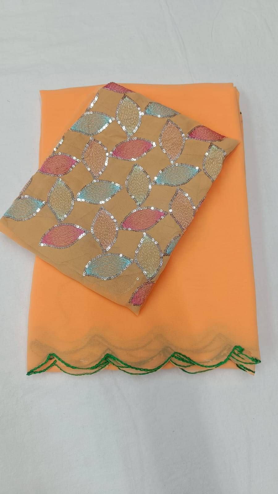 Kalpana Creation Georgette Solid Saree With Unstitched Blouse Piece ( Pink ) Kalpana Creation Georgette Solid Saree With Unstitched Blouse Piece ( Pink )