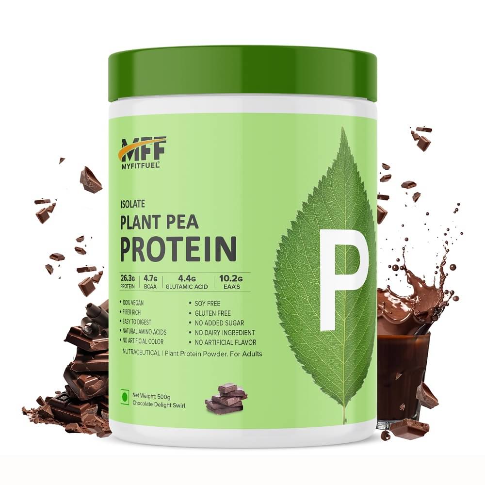 MyFitFuel Plant Pea Protein 500 gm (1.1 lbs) Chocolate Delight Swirl 500 gm MyFitFuel Plant Pea Protein 500 gm (1.1 lbs) Chocolate Delight Swirl 500 gm