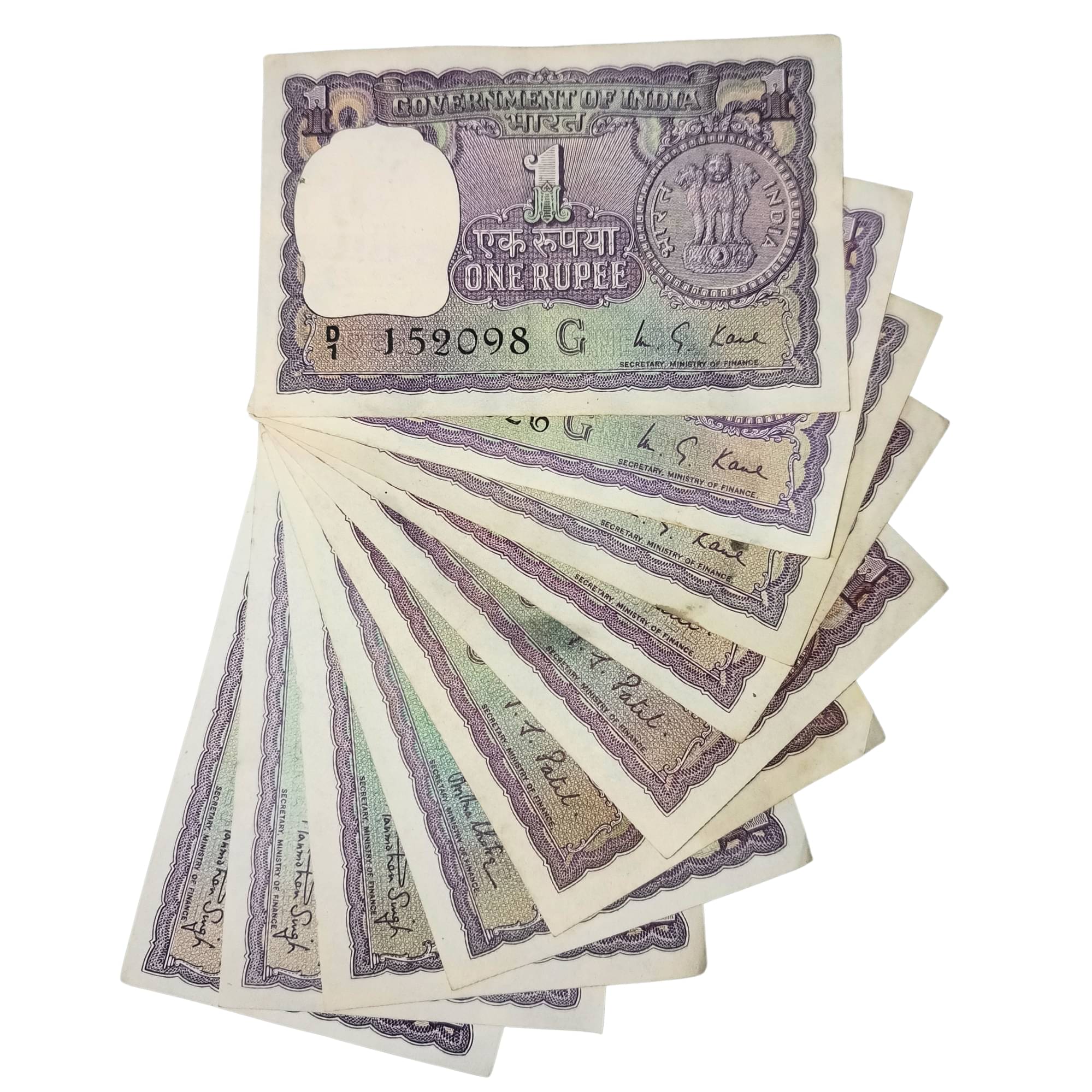 NOTAPHILY Rare Authentic Vintage set of 1 Rupee Big Coin (10 Pieces SET). XF NOTAPHILY Rare Authentic Vintage set of 1 Rupee Big Coin (10 Pieces SET). XF