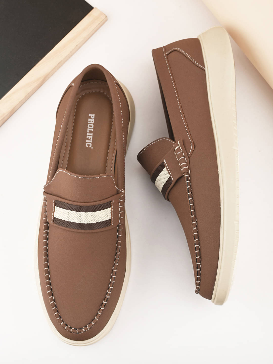 Prolific MH-CM201 Brown Men's Slip-on Shoes Prolific MH-CM201 Brown Men's Slip-on Shoes