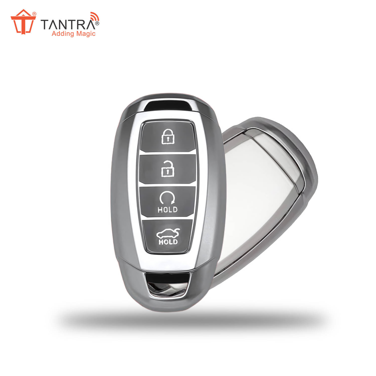     			TANTRA TPU Key Cover Compatible with Hyundai Verna 2023 Car 4 Button Smart Key