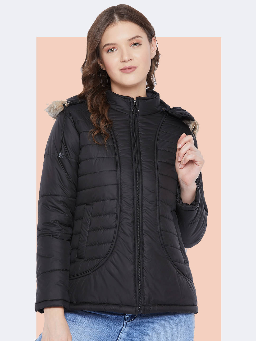 VERO AMORE Women Parka ( Black )     			VERO AMORE Women Parka ( Black )