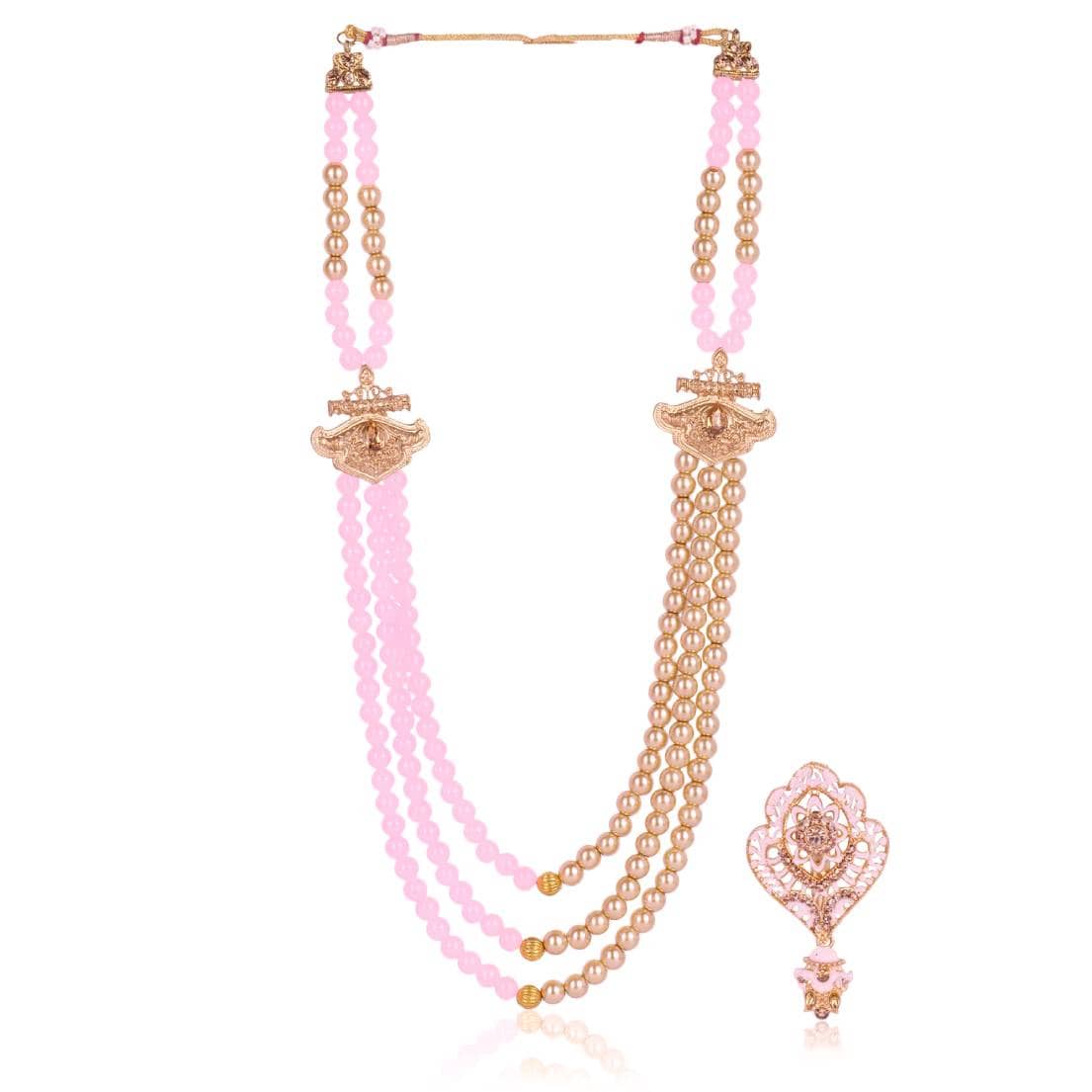 Wedding Groom Mala & Brooch Set for Men - Jewellery Sets | Buy online on ZillyBuy