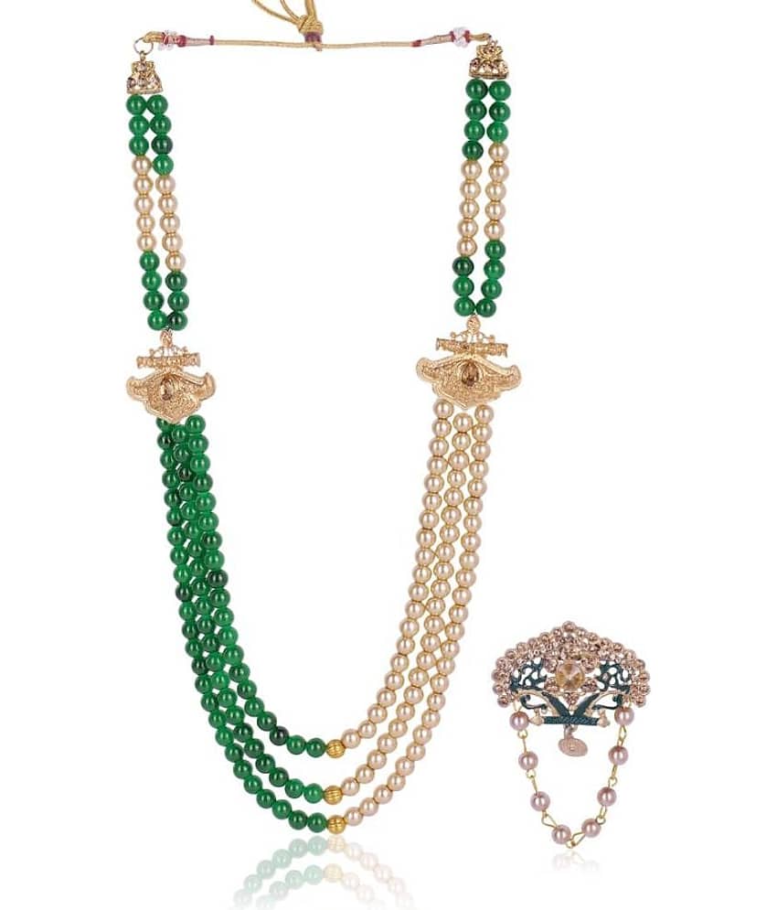 Wedding Groom Mala & Brooch Set for Men - Jewellery Sets | Buy online on ZillyBuy