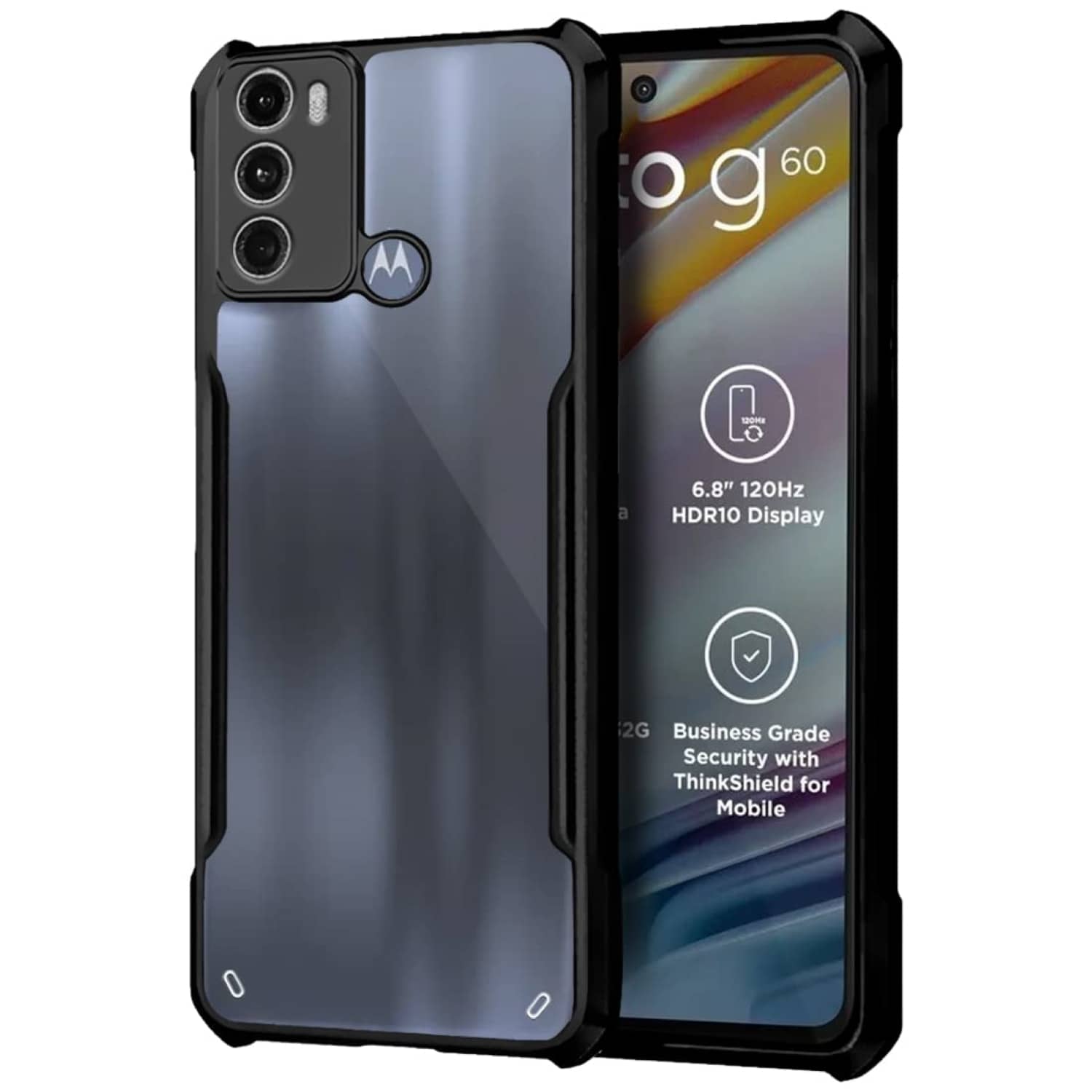 ZAMN Shock Proof Case Compatible For Polycarbonate Motorola Moto G40 Fusion ( )