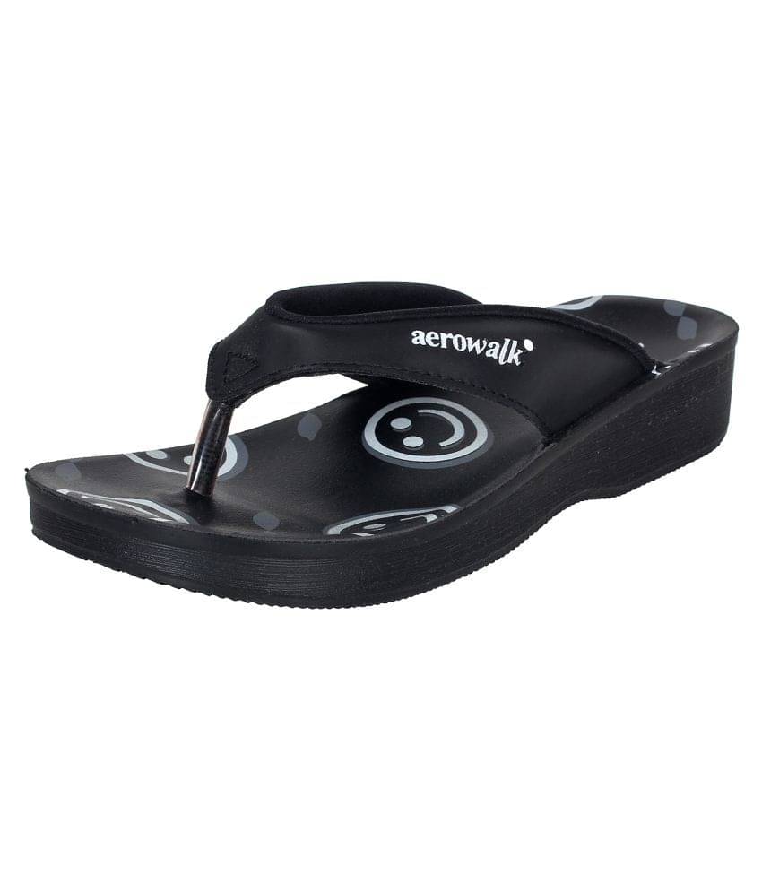     			Aerowalk Black Women's Flats