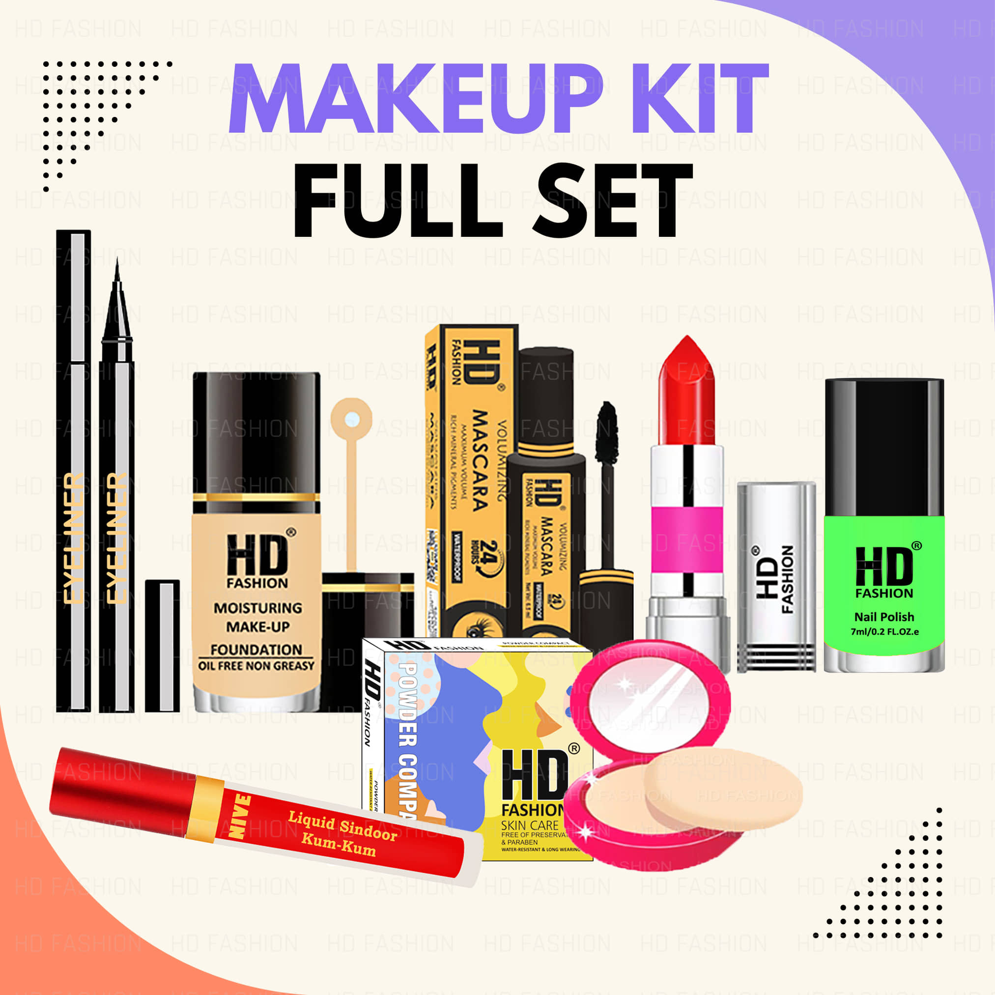 HD Fashion Makeup Kit Full Set , All-in-One Beauty Collection Makeup Kit Combo for Women 06