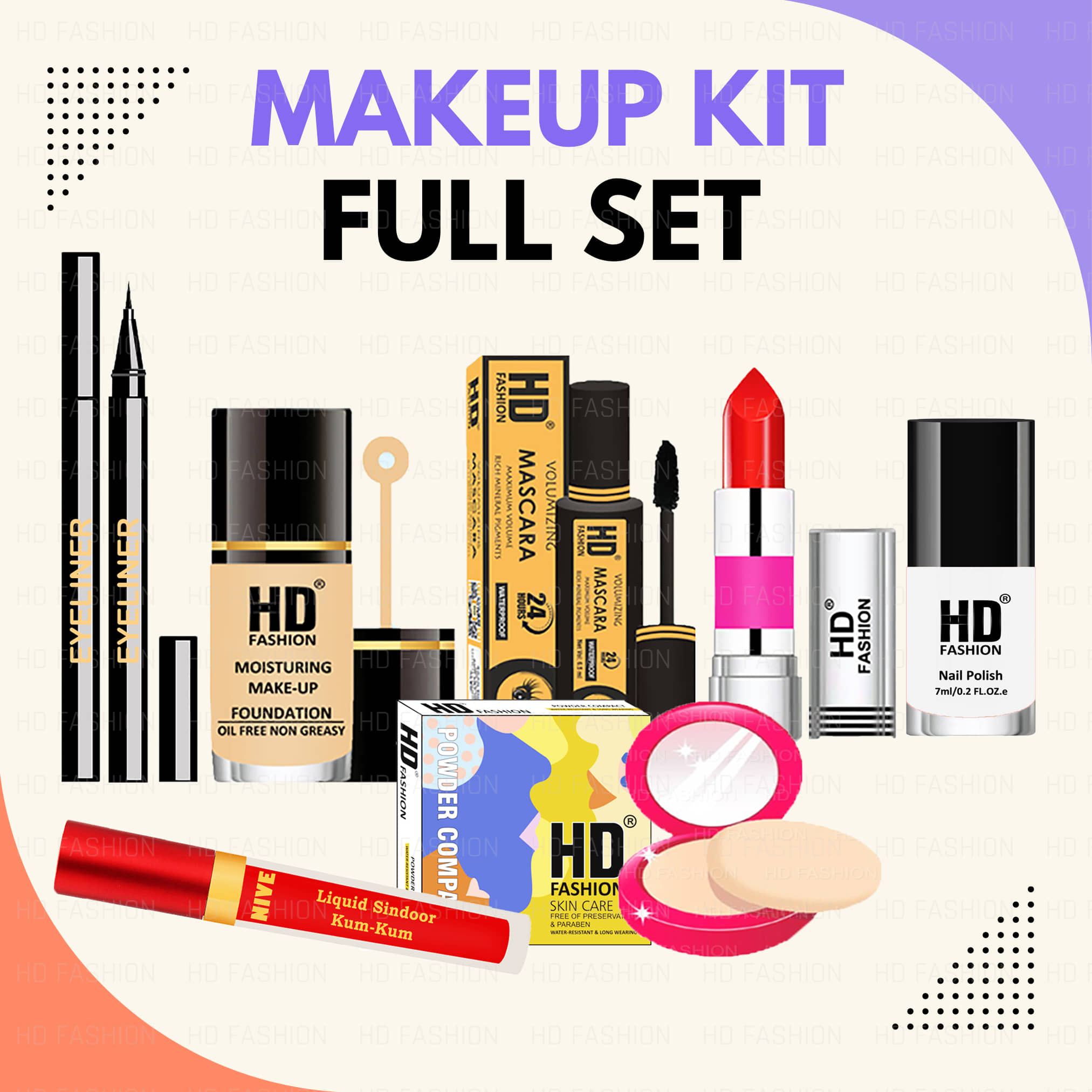 Hd Fashion Makeup Kit Full Set, All-in-One Beauty Collection Makeup Kit Combo for Women 01