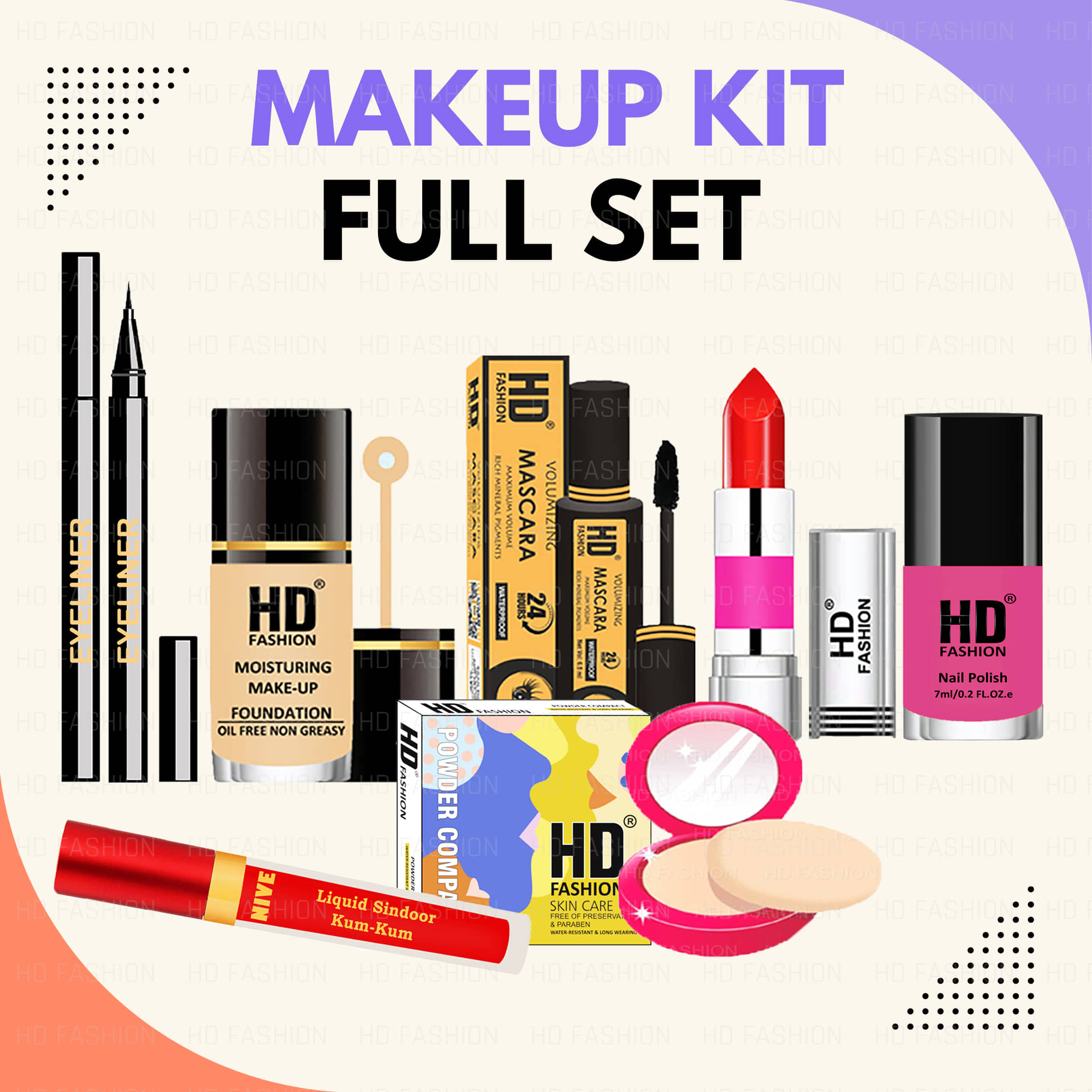 HD Fashion Makeup Kit Full Set , All-in-One Beauty Collection Makeup Kit Combo for Women 11