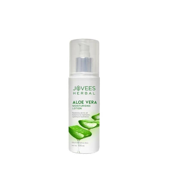 Jovees Herbal Aloe Vera Moisturising Lotion With Sandal Oily Sensitive Skin, 100ml (Pack of 1)