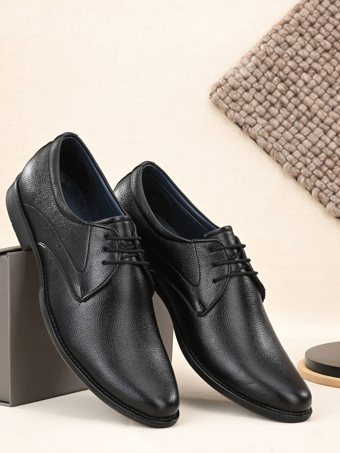 Karsun Black Men's Derby Formal Shoes - Formal Shoes | Buy online on ZillyBuy