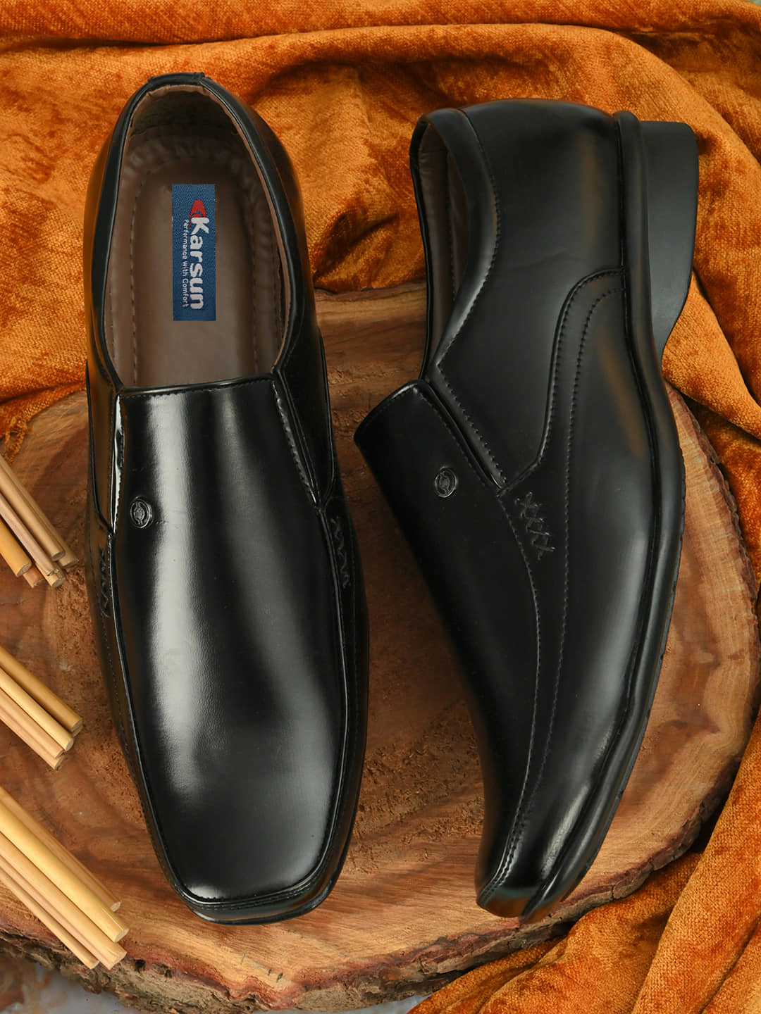 Karsun Black Men's Slip On Formal Shoes - Formal Shoes | Buy online on ZillyBuy